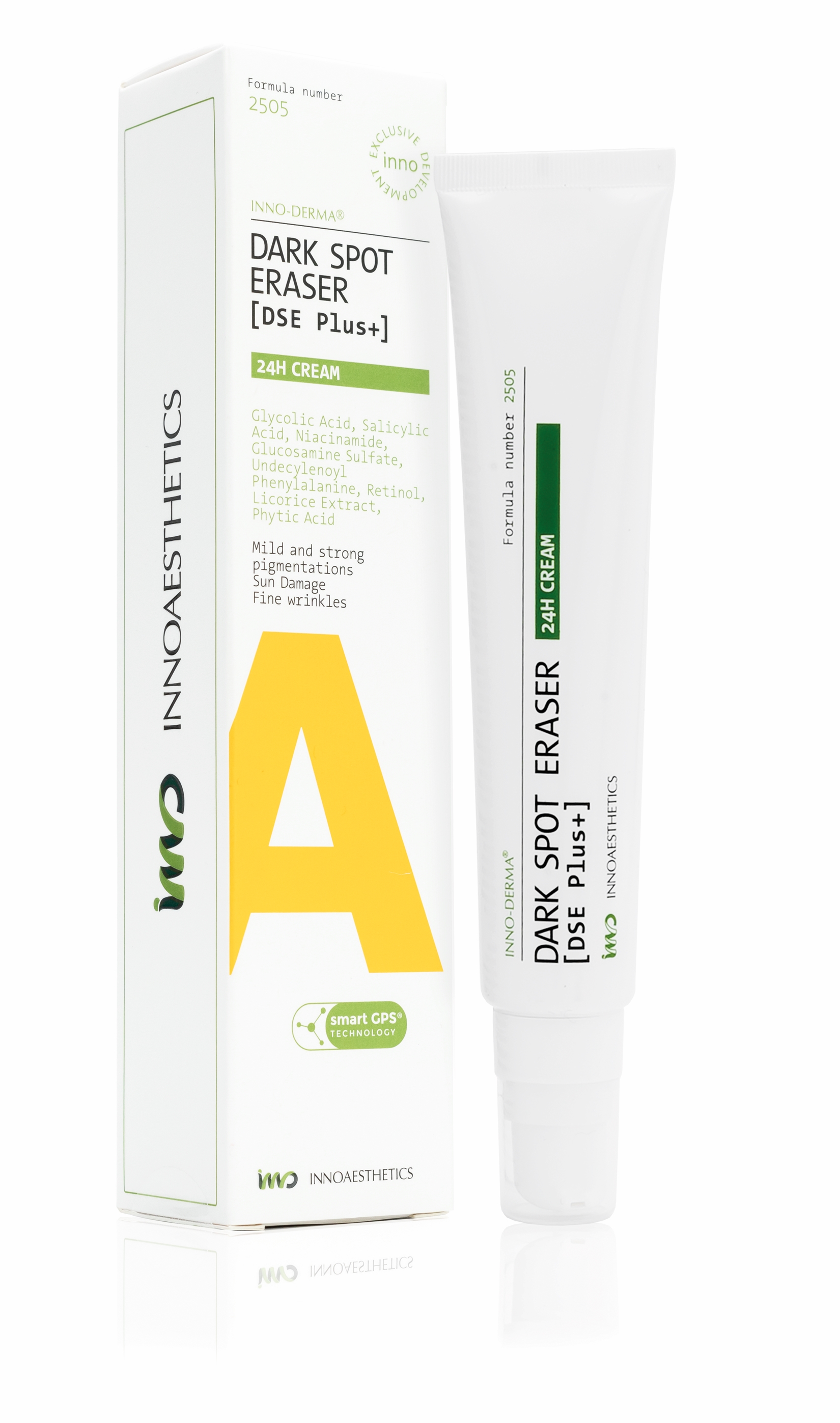 INNO Derma Dark Spot Eraser DSE + 24h Cream: Revolutionäre Hyperpigmentierungsbehandlung und Hautverjüngung- 50 g INNO Derma Dark Spot Eraser DSE + 24h Cream: Revolutionäre Hyperpigmentierungsbehandlung und Hautverjüngung- 50 g